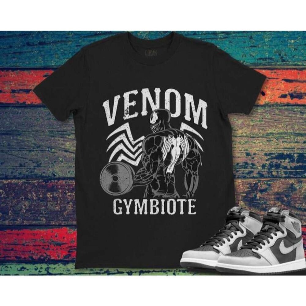 Marvel Venom Gymbiote Workout Training Graphic Unisex T-Shirt 166